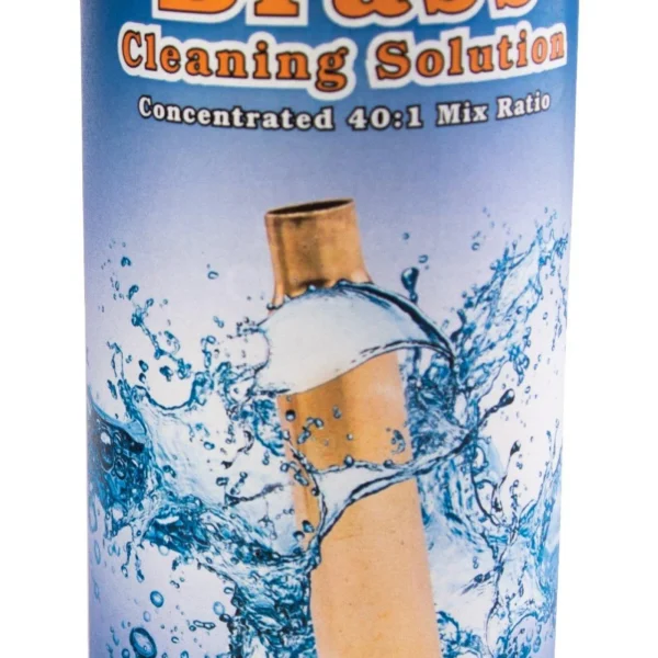 AOB Frankford Ultrasonic Brass Cleaner in a white bottle with blue and orange label, front view