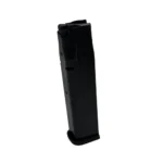 ProMag Ruger Max-9 Handgun Magazine, black angled side view with extended baseplate