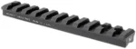 Midwest Rail Mount for Ruger 10/22, black angled top view with rail slots