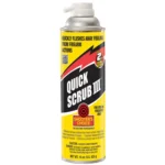 Shooters Choice Quick Scrub III, upright yellow aerosol can with white spray nozzle