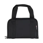 ALLEN PISTOL TOTE BLACK black soft pistol case, front view with two carry handles
