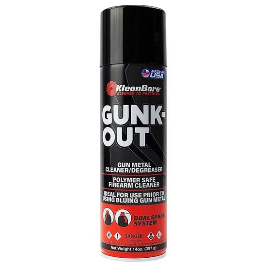 primary-47193 KleenBore Gunk-Out Cleaner/Degreaser, black aerosol can with red lower label in front view