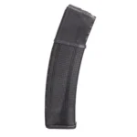 Promag AR-15 Rifle Magazine, angled view of curved black polymer magazine