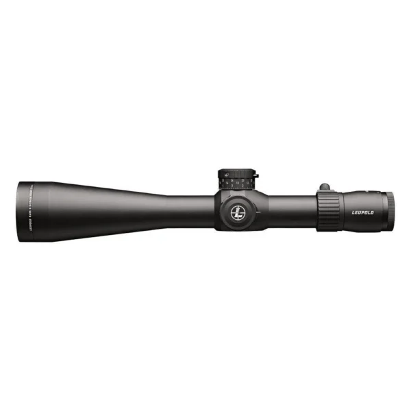 Leupold Mark 5HD 5-25X56 TMR, black riflescope in right-side view with adjustment turrets