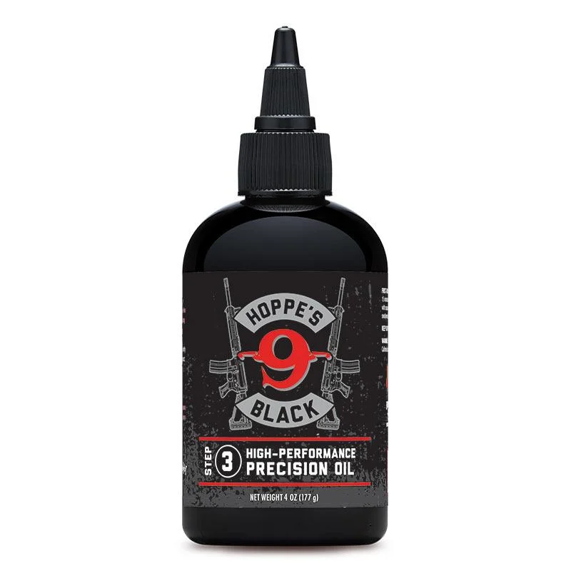 primary-47231 Hoppe's HOPPES BLACK LUBE BOTTLE 4OZ black squeeze bottle with pointed applicator cap and front label