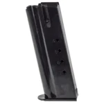 Magnum Research MAG DESERT EAGLE 50 7RD BLK black magazine, angled side view with witness holes