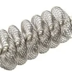 Hoppe's HOPPES TORNADO BRUSH silver spiral brush side view with threaded end