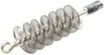 Hoppe's HOPPES TORNADO BRUSH silver spiral brush side view with threaded end