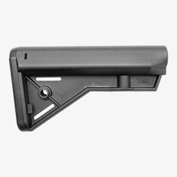 B5 Systems Bravo-C AR Stock, black left-side view with triangular adjustment brace