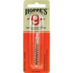 Hoppe's Phosphor Bronze Brush 9mm, front view in orange and cream retail packaging