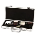 Hoppe's Universal Gun Cleaning Accessory Kit, open silver case with brushes, rods and tools