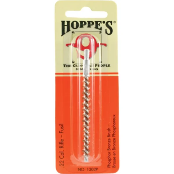 Hoppe's HOPPES PHOS BRNZ BRSH bronze brush in orange and yellow blister packaging