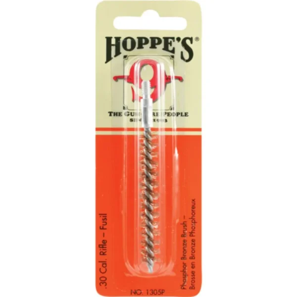 Hoppe's HOPPES PHOS BRNZ BRSH 30CAL bronze brush in orange and cream retail packaging