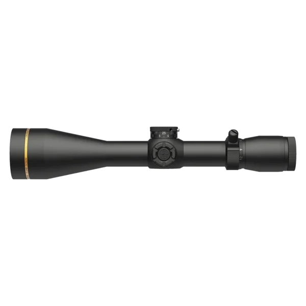 Leupold VX-4HD Rifle Scope, black side view with large objective bell and adjustment turrets