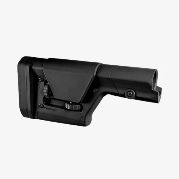 MAGPUL PRS GEN3 AR15/AR10 black stock, right-side view with adjustment controls