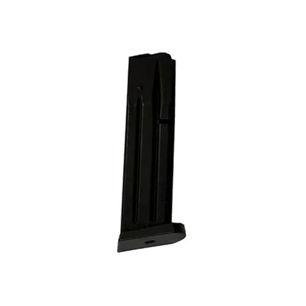 Promag Beretta Mod 81 Handgun Magazine, black angled front view with extended base