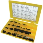 Pachmayr Master Gunsmth 6-Lobe Head Screw Kit, open yellow organizer with black screws