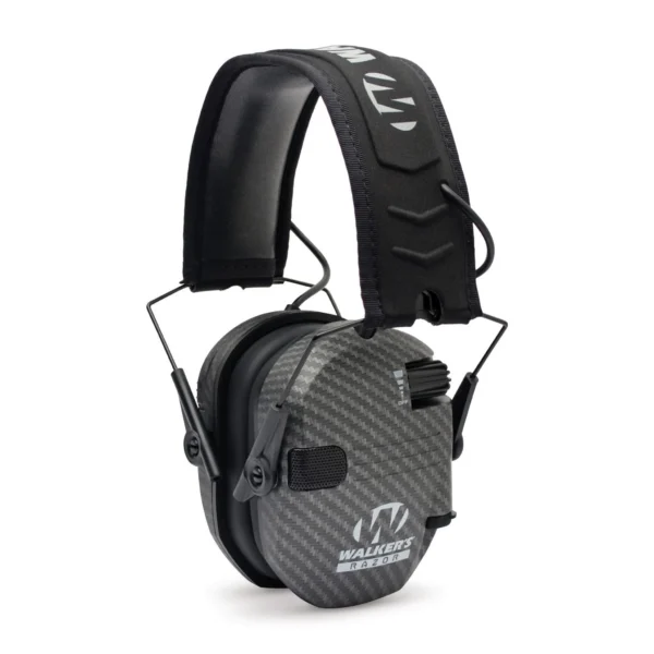 Walkers Game Ear Walker's Razor Slim Shooter Folding Muff-Carbon