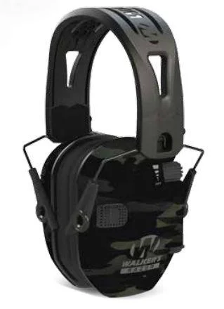 Walkers Game Ear Walker's Razor Tacti-Grip Ear Muffs -Camo Gray 23NRR