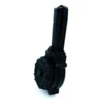 Promag Smith & Wesson M&P9 magazine, black polymer drum with vertical feed tower