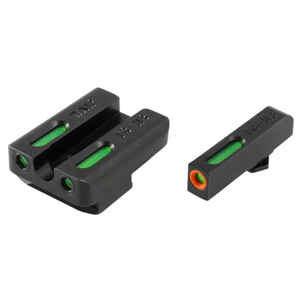 Truglo TFX Pro Tritium/Fiber-Optic Day/Night Sights Fit Taurus Millennium G2|Taurus 709 Slim|Taurus 740 Slim - Orange Outline