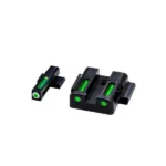 HIVIZ LiteWave H3 sight, black front and rear sights with green inserts and white front ring