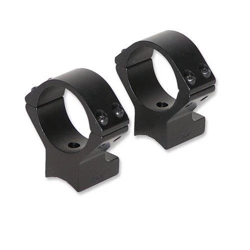Talley Lightweight Alloy Scope Mounts, black angled view showing two rings and mounting bases