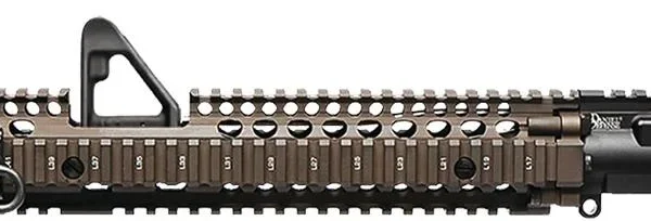 Daniel Defense DD M4A1 FSP UPR RCVR, FDE right-side view with rail and fixed front sight