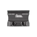 Daniel Defense Aimpoint Micro Mount with Spacer, black front view with two slotted screws