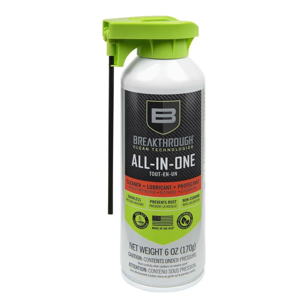 primary-47535 Allen Company Breakthrough Clean Technologies All-In-One CLP, front view of white aerosol can