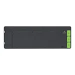 BCT Shield Cleaning Mat Rifle/Shotgun, black top view with green end tabs and outlined sections
