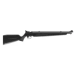 Crosman C3622S black bolt-action air rifle with synthetic stock, left side view