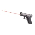 Lasermax Guide Rod Laser Red, shown in a black Glock 19 Gen5 handgun projecting a red beam