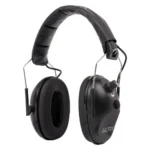 Allen ULTRX Electronic Ear Muffs, front angled view in black with padded headband and oval ear cups