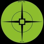 Birchwood Casey Targets Green Target Spots, round green target with black crosshair