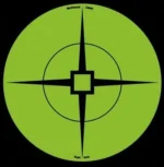 Birchwood Casey Targets Green Target Spots, round green target with black crosshair