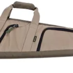 Allen Daytona Shotgun Case, gray side view with handles, pockets and zippered closure