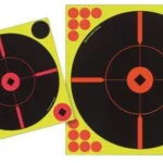 Birchwood Casey B/C SHT-N-C RND CH BLSEYE TGT two yellow and black round bullseye targets
