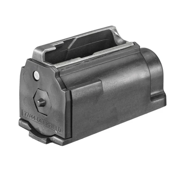 MAG RUGER M77/44 black magazine, angled front and top view