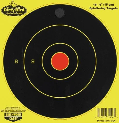 Birchwood Casey B/C DIRTY BIRD YELLOW RND TGT 16-6"