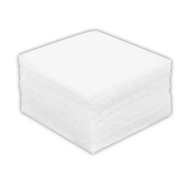Birchwood Casey B/C PATCHES white square cleaning patches stacked in a neat bundle