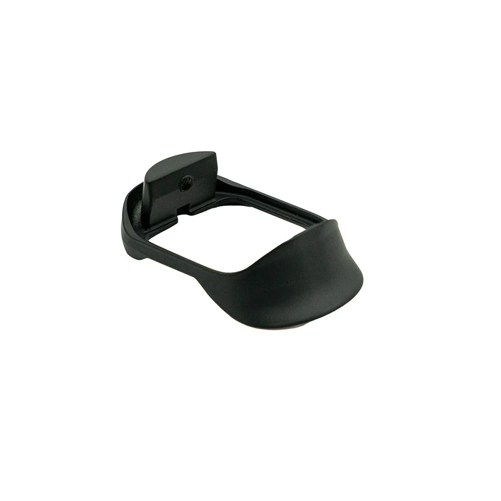 primary-47753 SHIELD ARMS MAGWELL PREM FOR G19/23, angled view of black flared magwell