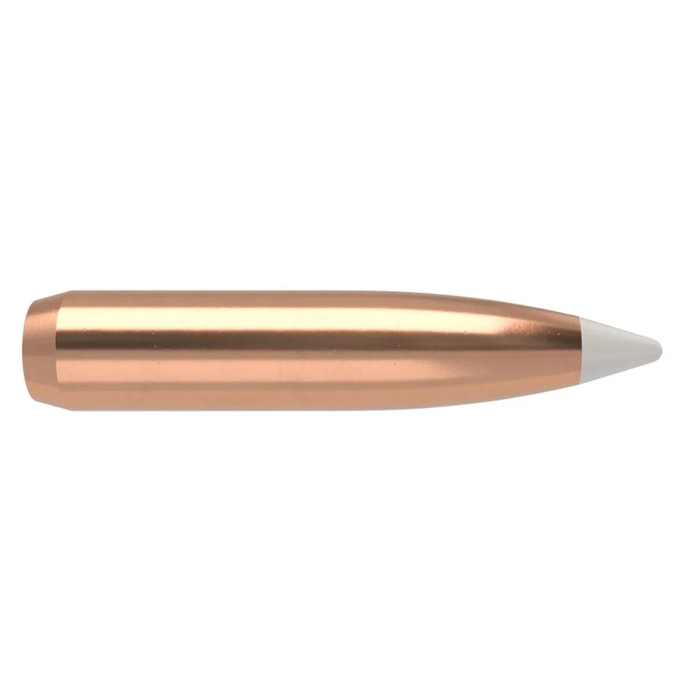 primary-47768 NOSLER AccuBond bullet, side profile with copper-coloured body and white pointed tip
