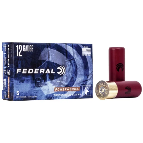 Federal FED PWRSHK 12GA 2.75 RFL SLUG 5/250