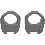Talley 2-Piece Picatinny Modern Sporting Scope Rings 30mm High, two gray rings, front view