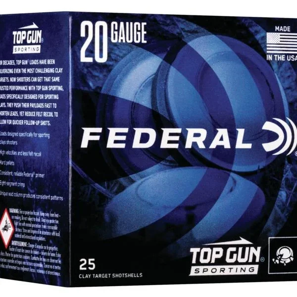 Federal Cartridge Co. Federal Top Gun Sporting Shotshells 20 ga 2-3/4" 7/8 oz 1250 fps #7.5 25/ct