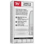 Winchester Target Handgun Ammunition, rear view of white Target & Practice box
