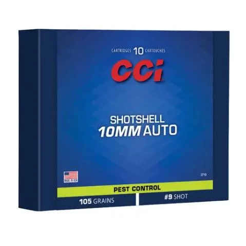 CCI Pest Control Handgun Shotshells 10mm Auto 53gr #9 Shot 890 fps 10/ct