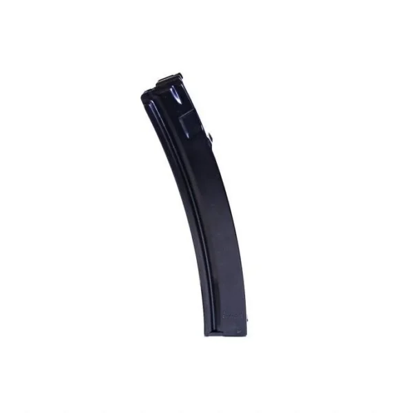 KCI USA MP5 Gen 2 Rifle Magazine, curved black magazine in three-quarter view