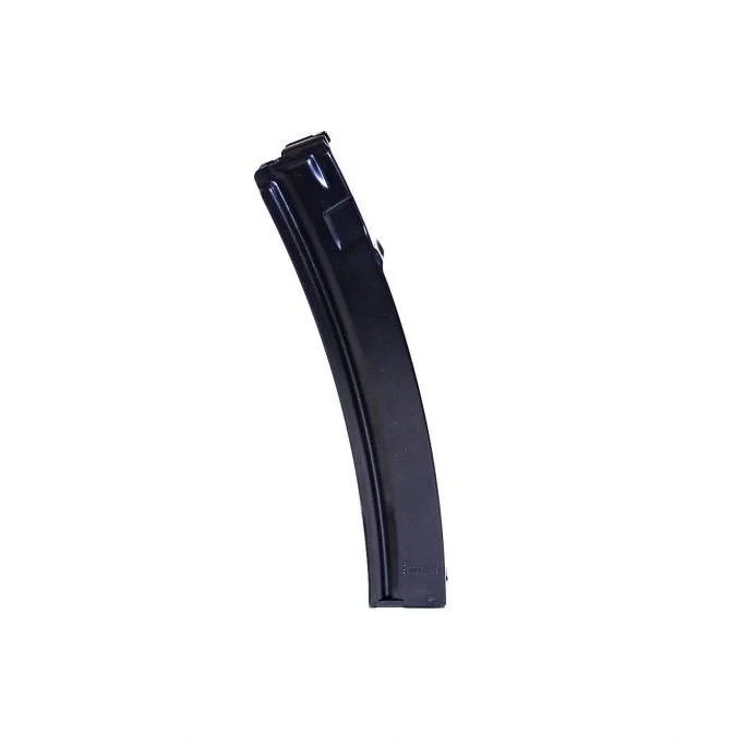 primary-47916 KCI USA MP5 Gen 2 Rifle Magazine, curved black magazine in three-quarter view